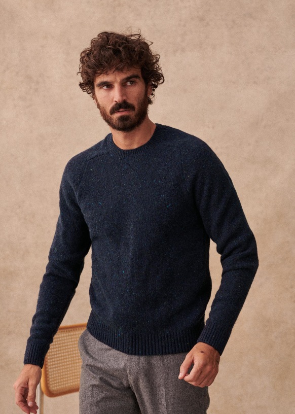 Dennis Sweater - Green - Recycled wool - Octobre Éditions