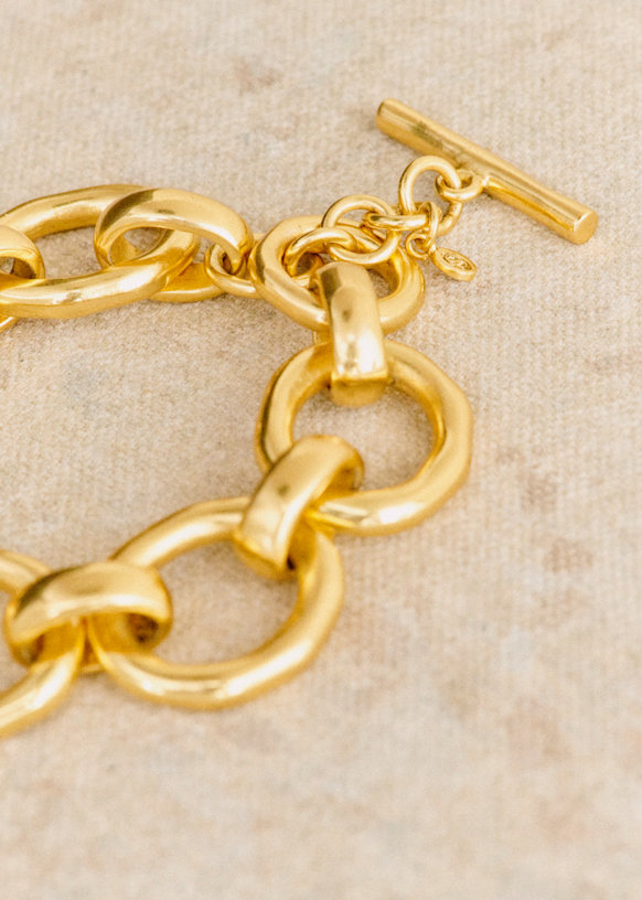 パリジェンヌ御用達!［Sezane］ブレスレットAGATHE 追跡送料込み Agathe Bracelet - Gold - Majority recycled brass - Sézane