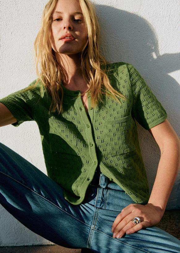 Nans カーディガン - グリーン - オーガニックコットン - オーガニック