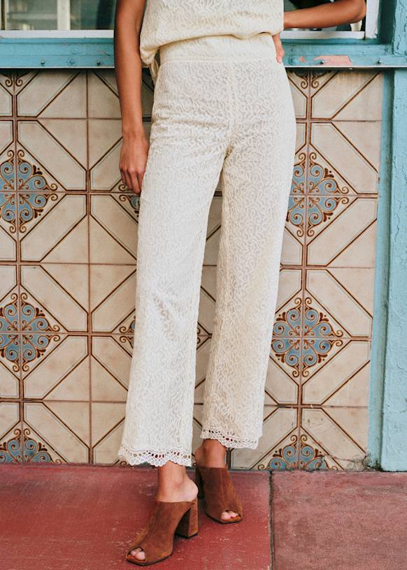 Fausty パンツ - エクリュ - オーガニックコットン - Sézane