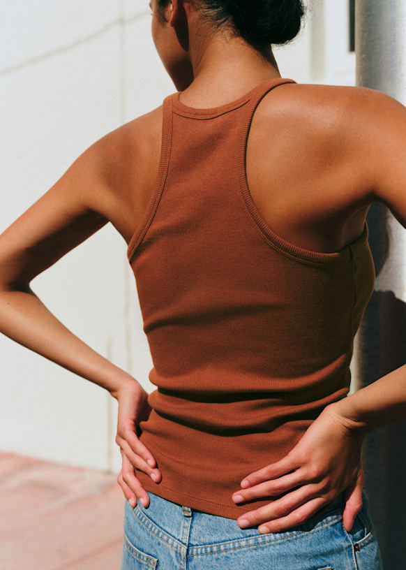 Marcelo Tank tops - Mahogany - Organic cotton - organic textile