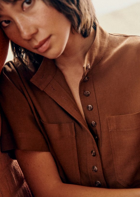 Sonali Dress - Navy - Viscose ECOVERO™ LENZING™ - Sézane