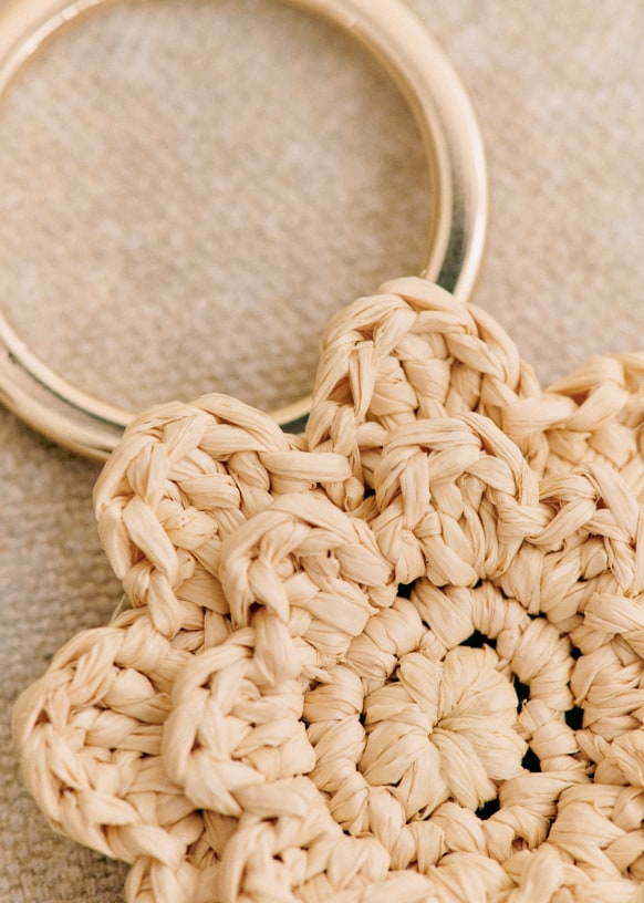 Flower Keychain - Raffia - Raffia - Sézane