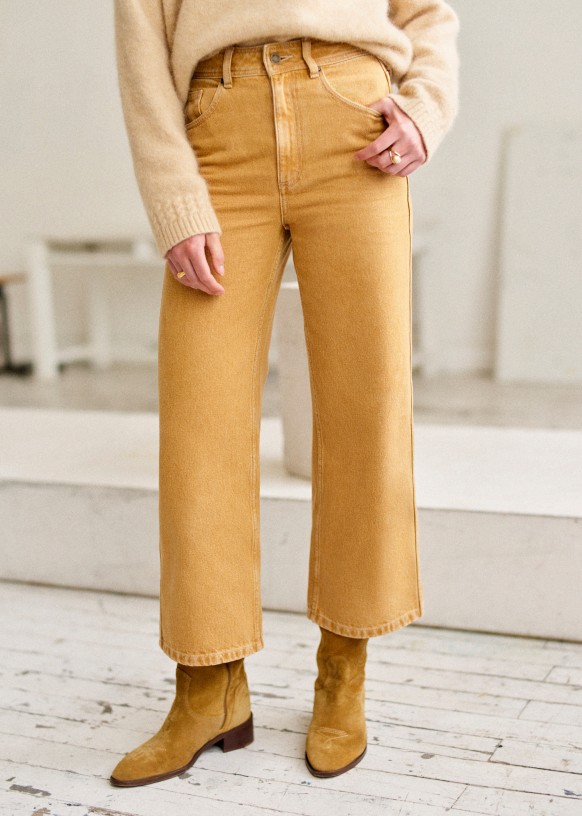 Le Crop Ochre Organic cotton organic textile Sezane