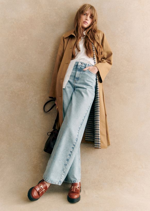 Clyde Coat - Light Beige - Organic Cotton - Sézane