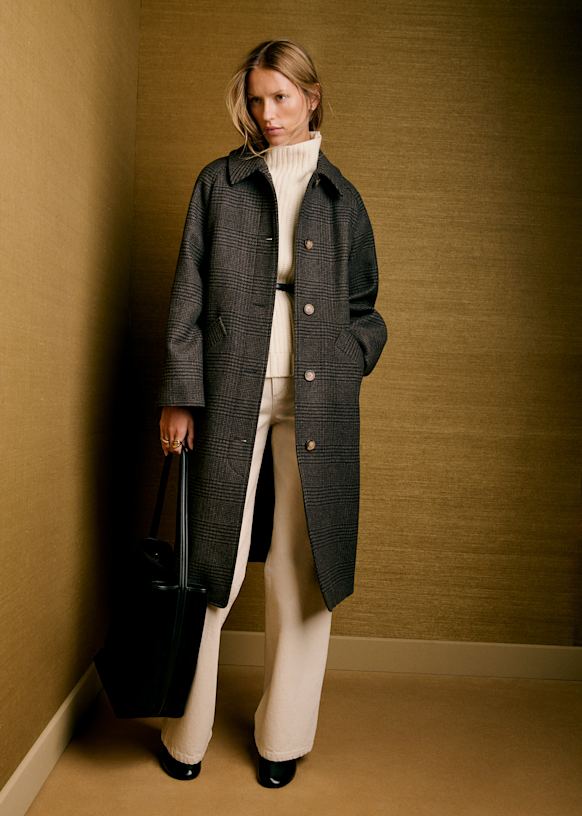 Clyde Coat - Light Beige - Organic Cotton - Sézane