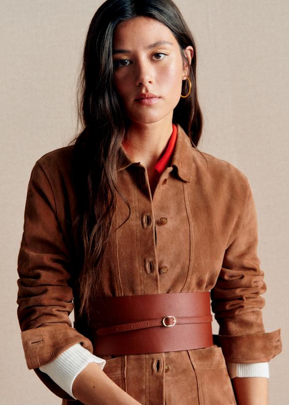 Julia Belt - Taupe - Bovine leather - Sézane