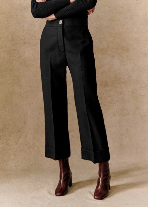 Sezane Review: Is the Cult French Brand Worth the Hype? | Trousers women  outfit, Sezane, Blue trousers outfit