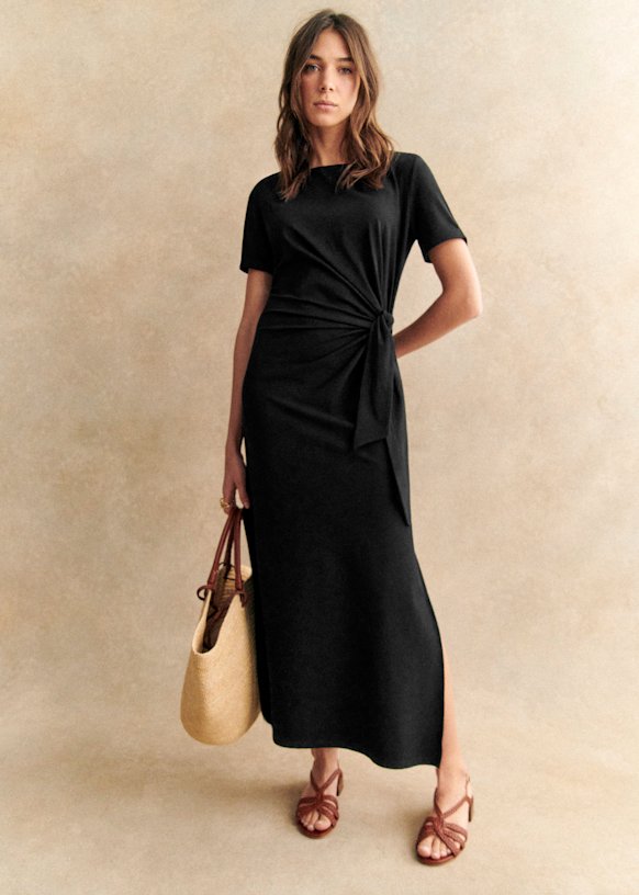 Pippa Dress - Black - 0rganic cotton - textile made from organic 