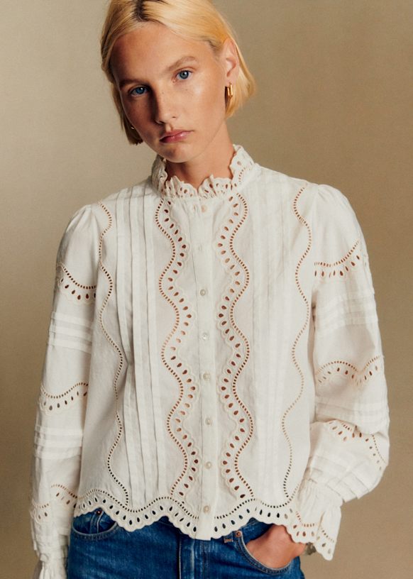 Sezane chemise Irma セザンヌ　コットンブラウス34 M Sezane chemise Irma セザンヌ コットンブラウス34 M