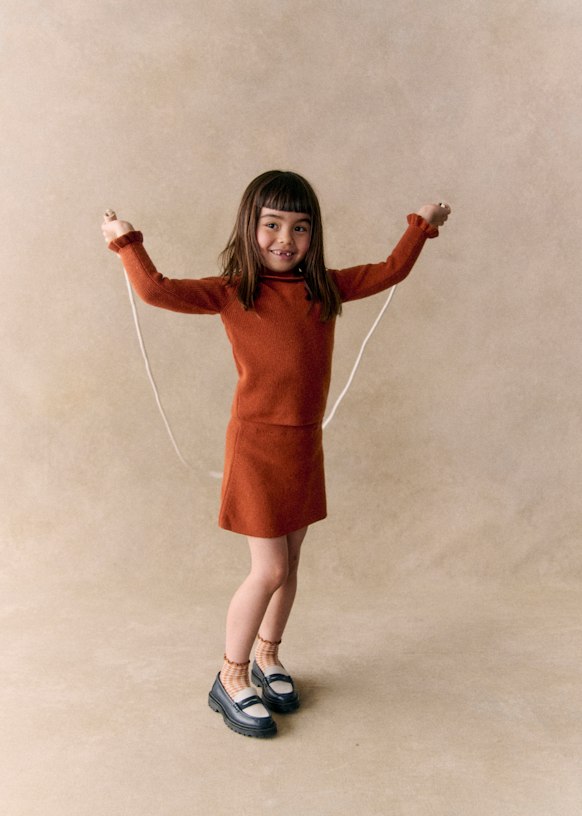 Naella Skirt Caramel Merino Wool Octobre Éditions