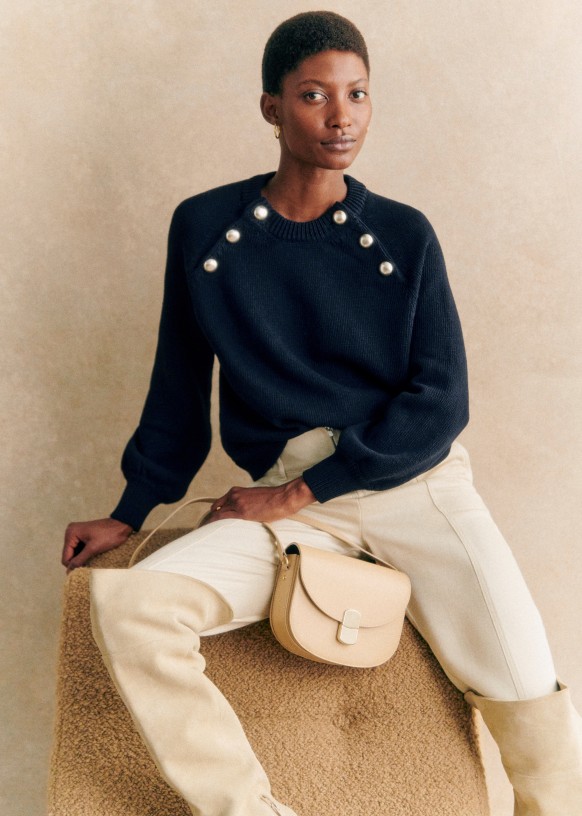 Lo lie Jumper Navy Blue Organic Cotton S zane