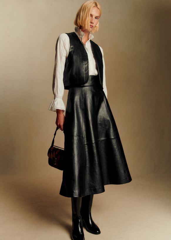 Blair Jacket - Black - Lamb leather - Sézane