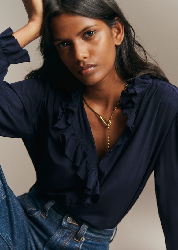 Hana Shirt - Terracotta - Viscose - Sézane