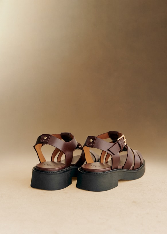 Allie Low Sandals - Smooth Black - Bovine leather - Sézane