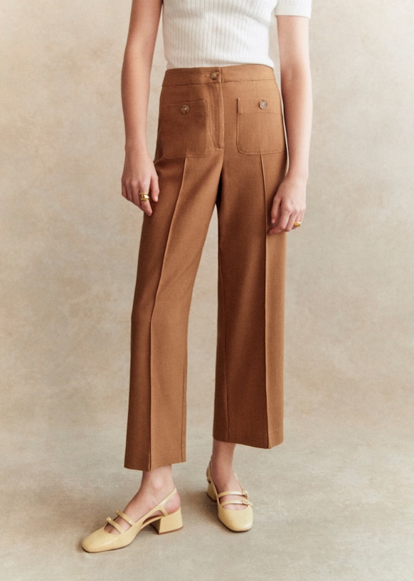 定番の中古商品 - Hazelnut - Trousers Emilio Viscose Sézane - LENZING™ ECOVERO™ パンツ