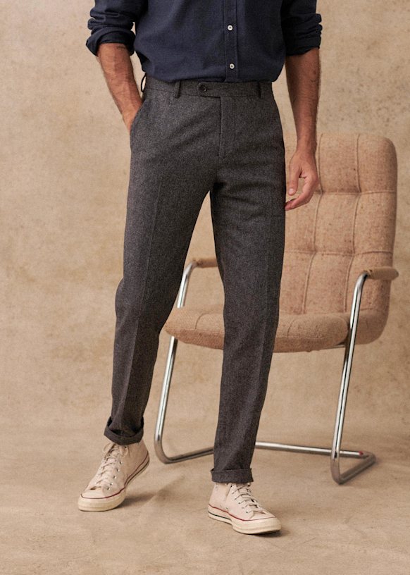 商品画像：Carl Trousers - Anthracite Tweed - Wool - Octobre Éditions 3