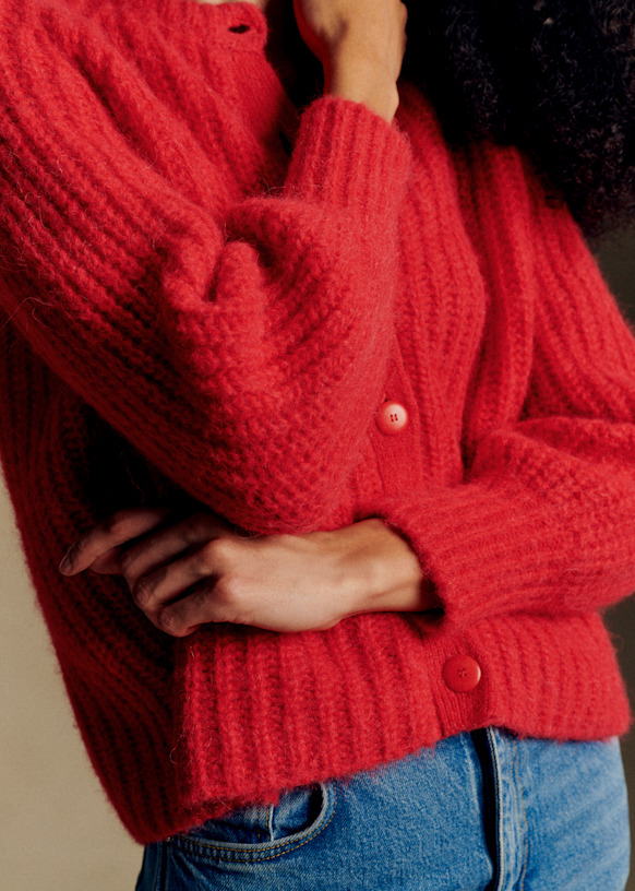 Emile Cardigan - Red - Alpaca - Sézane