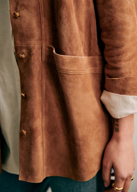 Sezane suede jacket store