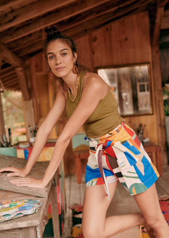 Ty Shorts - Sézane x G.Kero - Abstract - Linen - Sézane