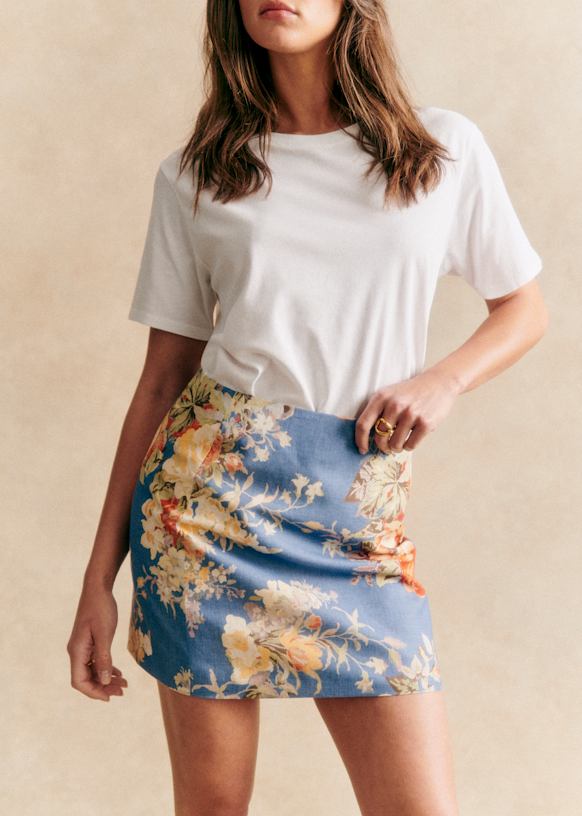 Kellia Blouse - Red Floral - Linen - Sézane