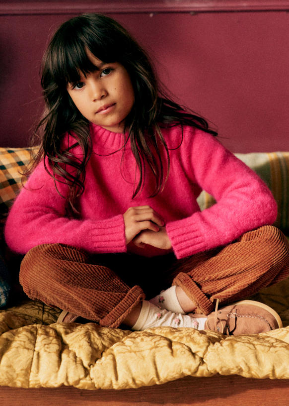 Sama Jumper - Pink Neon - Baby Alpaca - Sézane