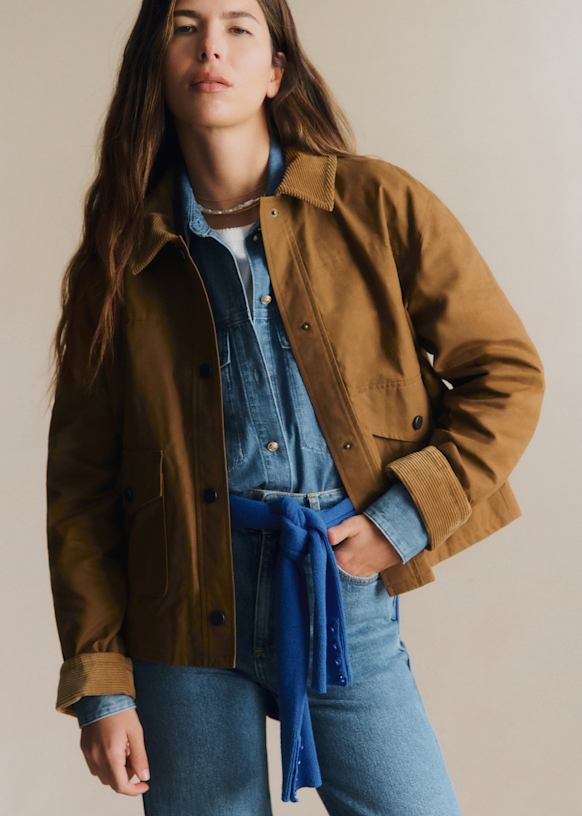 MANOE Jacket - Hazelnut - Organic cotton - organic textile - Sézane
