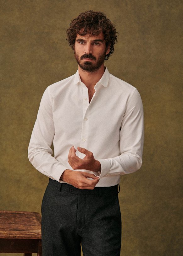 Camicia Bruce Pinpoint Bianco