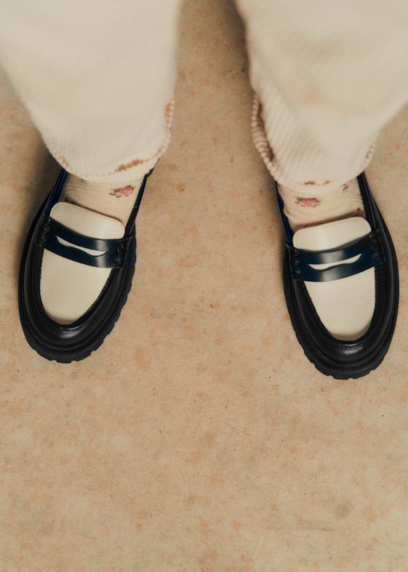 Albane Loafers - Multi navy - Smooth cowhide leather - Sézane