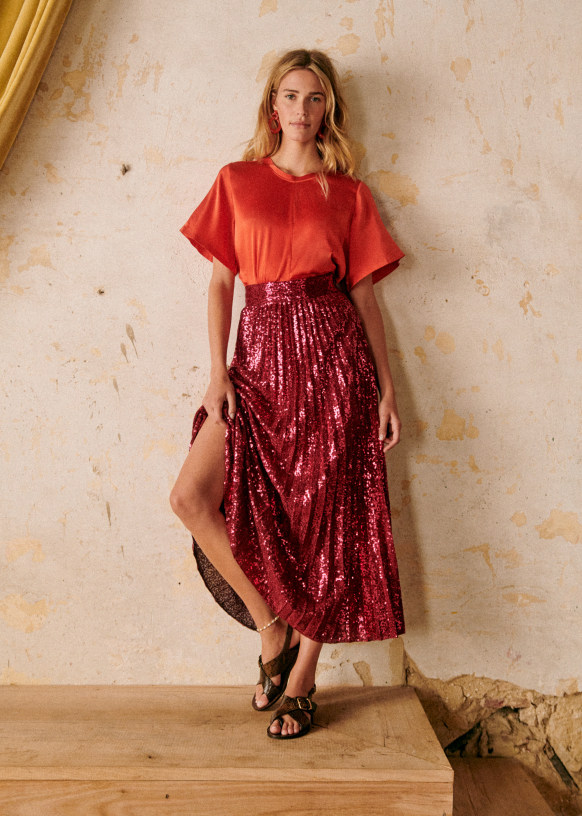 jupe sequin sezane