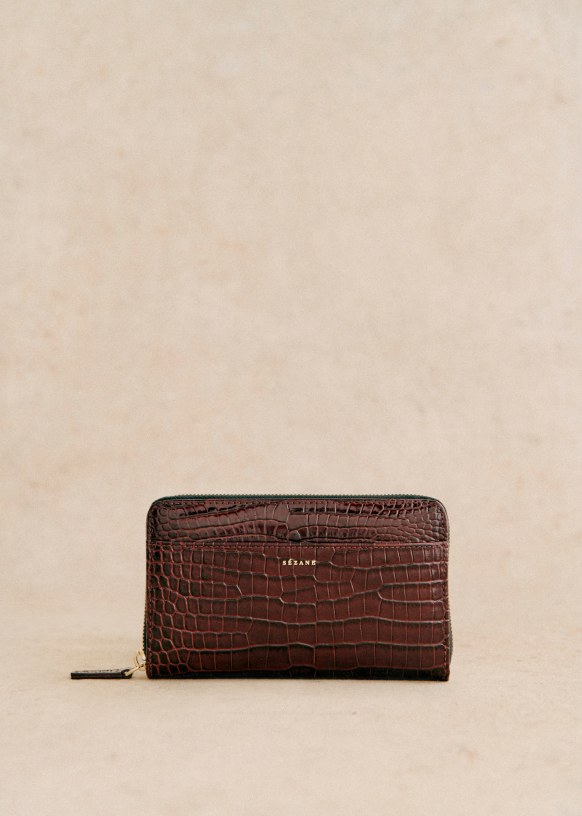 Victoria Wallet - Smooth Olive Green - Bovine leather - Sézane Victoria Wallet - Smooth Olive Green - Bovine leather - Sézane