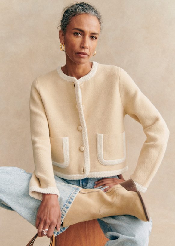 Auguste Jacket - Cream - Merino Wool - Sézane