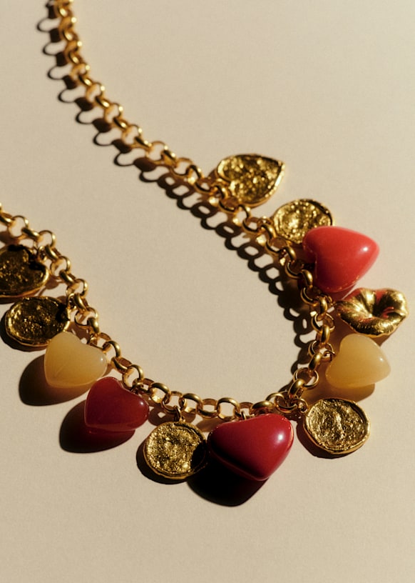 Collier Esmée - Rouge Multi Doré - Laiton majoritairement recyclé - Sézane