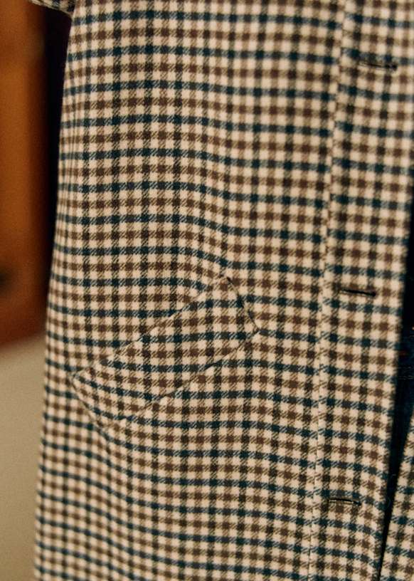 Clyde Coat - Green and brown check - Wool - Sézane Clyde Coat - Green and brown check - Wool - Sézane