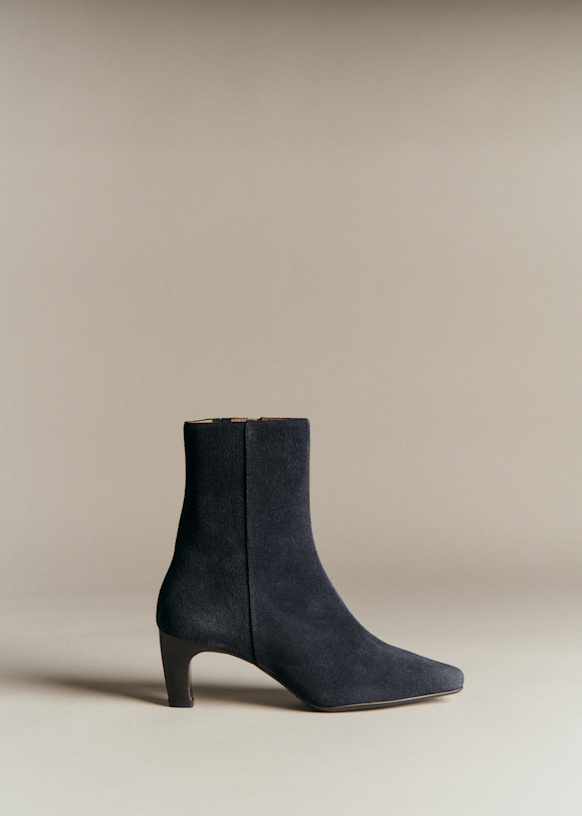 Marli ミッドカットブーツ - アイスブラック - 牛革 - Sézane