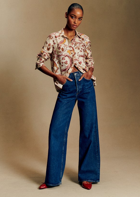 Sézane Ann Shirt Annie シャツ - Sézane x Antoinette Poisson - ルー ヘーゼルナッツ