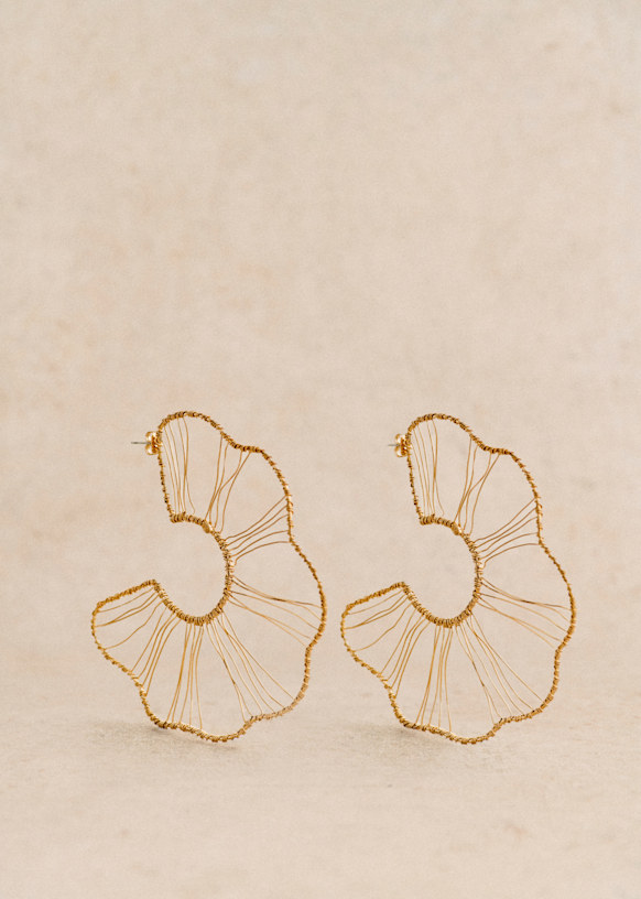 Lydia Hoops - Gold - Brass - Sézane Lydia Hoops - Gold - Brass - Sézane