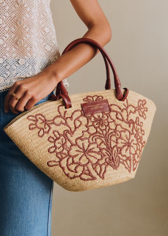 マジェスティ Justine Basket Bag - Raffia - Raffia - Sézane