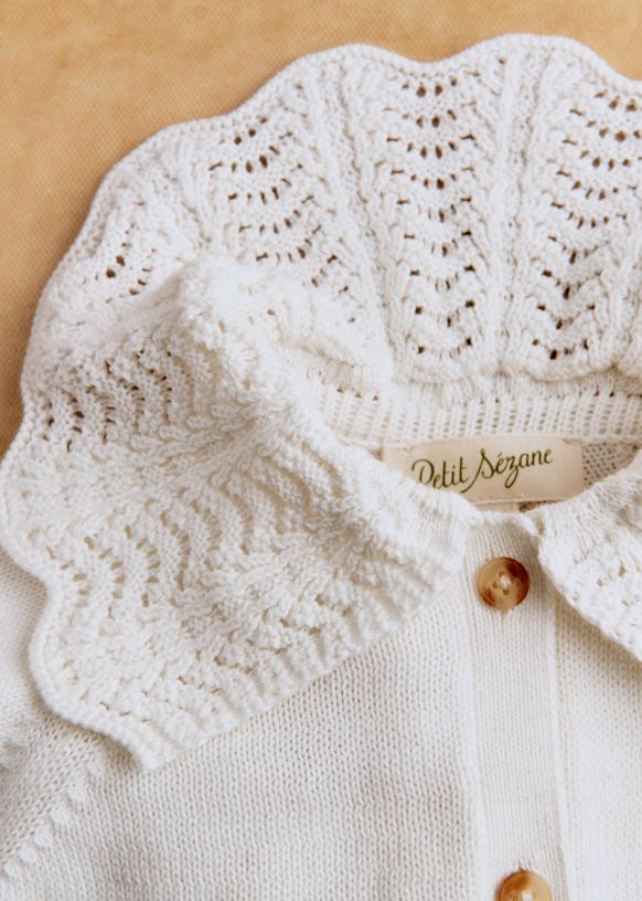 Margaret Cardigan - Vanilla - Organic cotton - organic textile