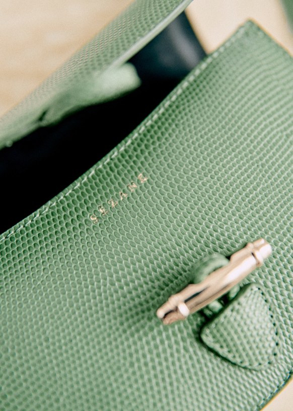 Milo Micro Bag - Embossed green - Lizard-embossed cowhide leather