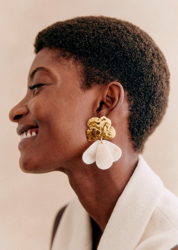 Georgia Earrings - Tortoiseshell - Resin - Sézane