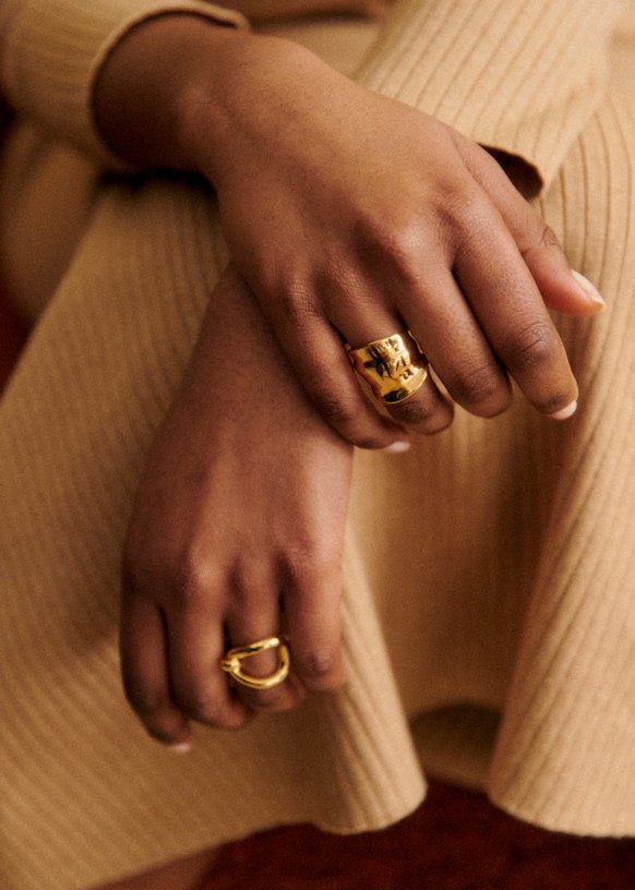 Auxane Ring - Gold - Majority recycled brass - Sézane
