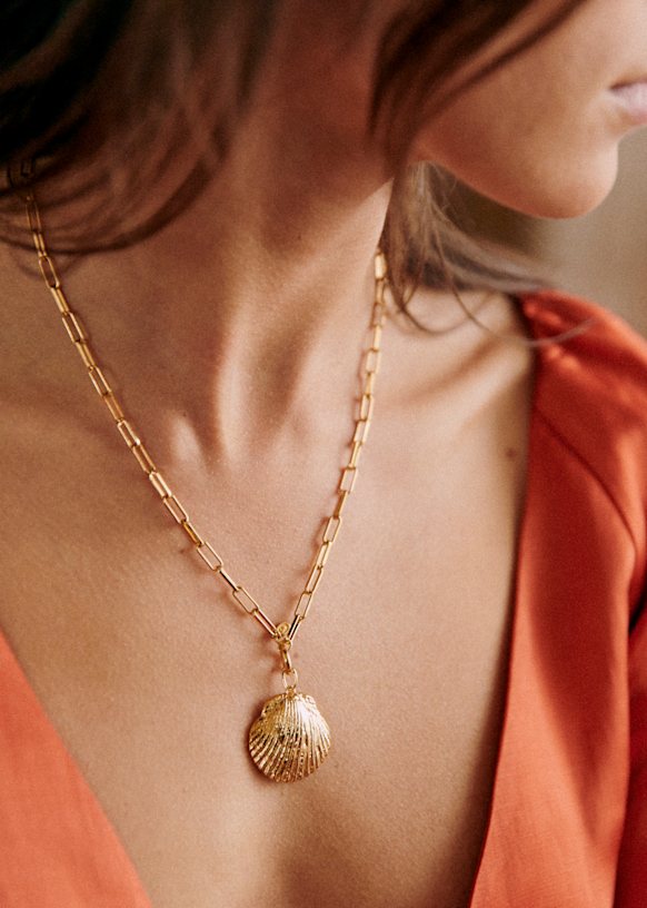 [SEZANE] 「Irma」リンクチェーンネックレス Irma Link Chain - Gold - 3 micron Gold-plated metal