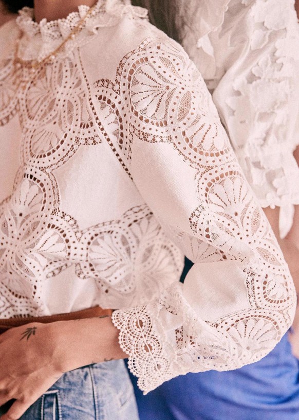 Blouse sezane dentelle shop