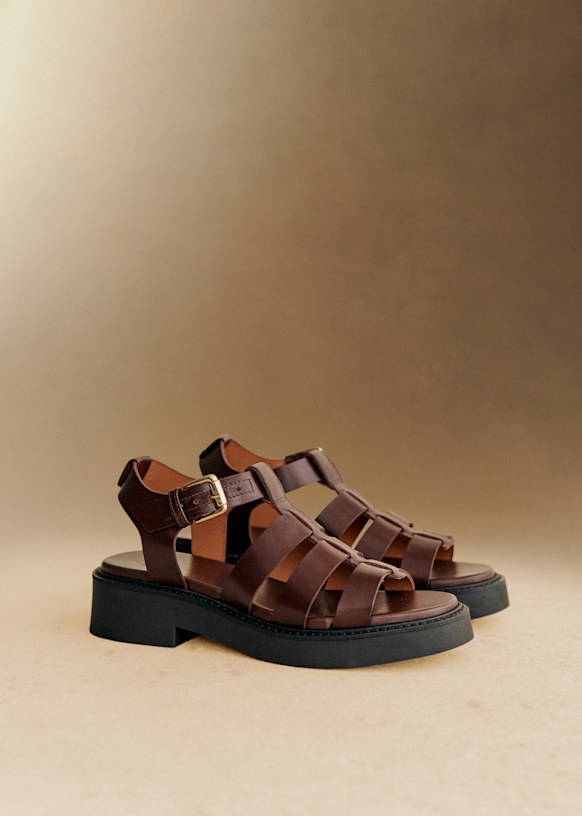 Allie Low Sandals - Smooth Black - Bovine leather - Sézane