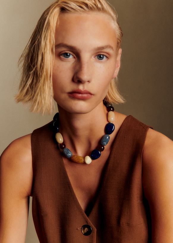 Collier Morgane - Bleu Océan Multi - Résine - Sézane