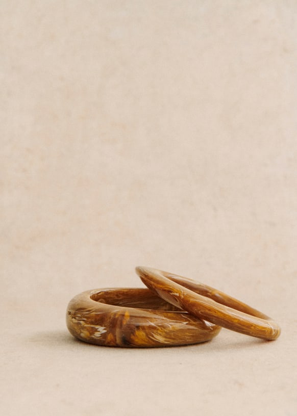 Luca Bracelet Set - Denim - Resin - Sézane