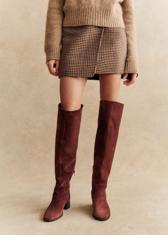 Tartan thigh high boots shop