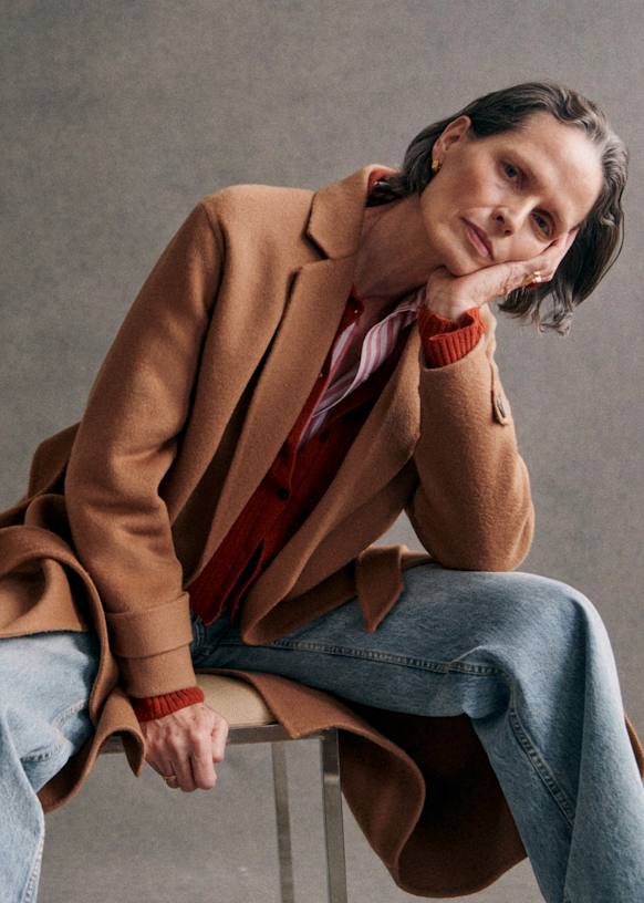 セザンヌ◆SEZANE◆Mederick ウールコート テーラードカラー Mederick Coat - Pistachio - Wool - Sézane