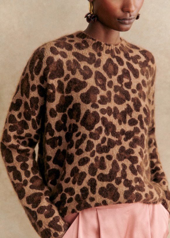 Gianni Sweater - Leopard - Kid mohair - Sézane